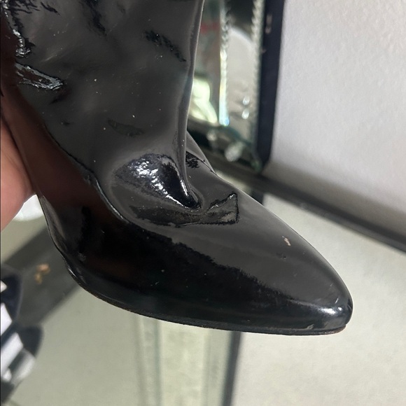Stuart Weitzman Black Patent Leather Ankle Boots - Picture 5 of 13